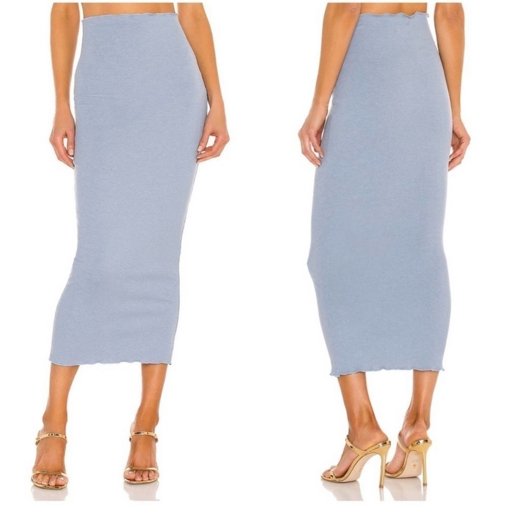 Camila Coehlo Logan Midi Skirt in Baby Blue
